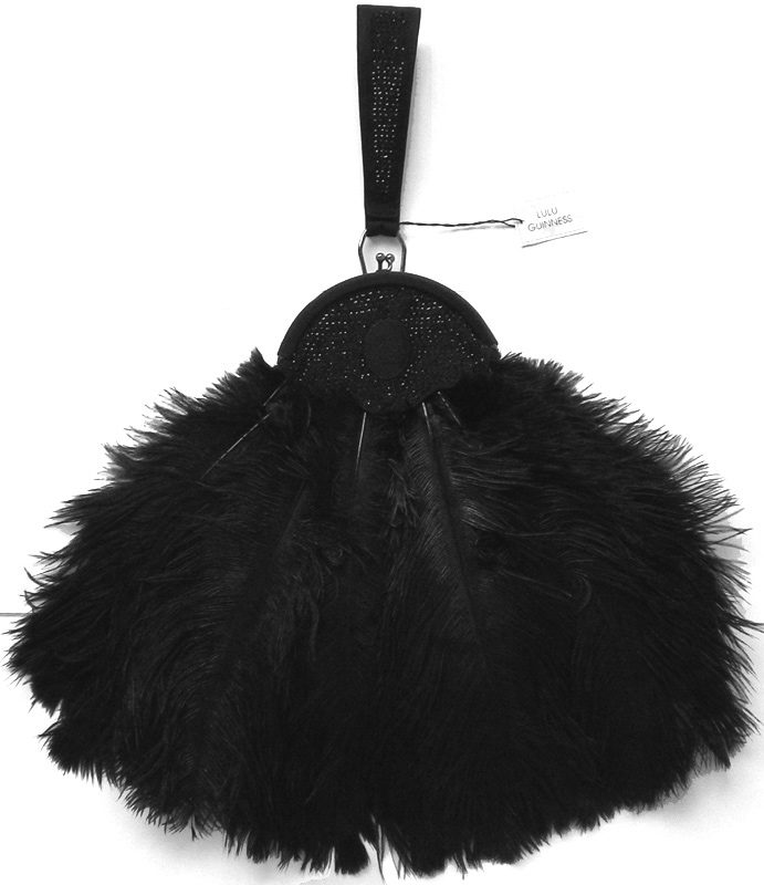 ostrich feather purse