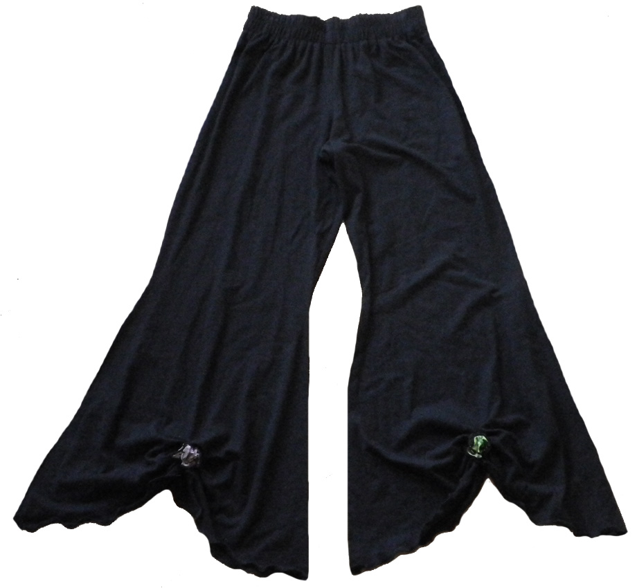 black rayon pants